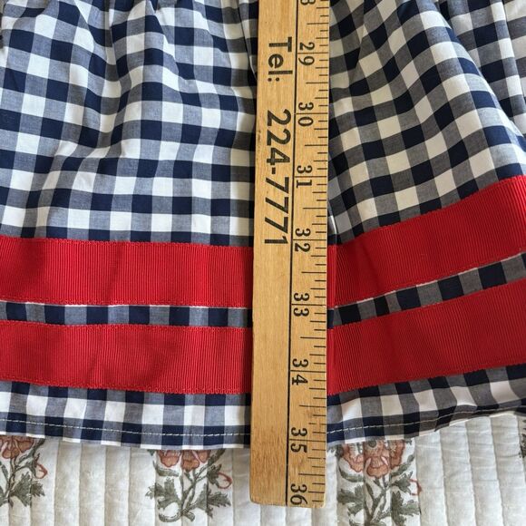 STS Sail To Sable Womens Cotton Long Sleeve Gingham Shift Dress Blue Size Medium - Picture 11 of 14